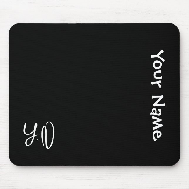 Personalized Cute Mouse Pad – Name & Initials Gift Musmatta (Framsidan)