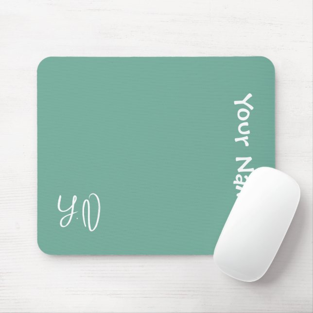 Personalized Cute Mouse Pad – Name & Initials Gift Musmatta (Med mus)