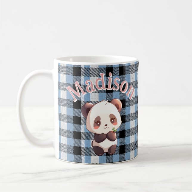 Personalized Cute Panda Coffee Mug Kaffemugg (Vänster)