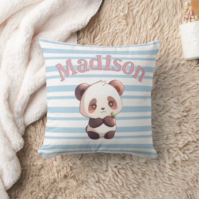 Personalized Cute Panda Kudde (Filt)