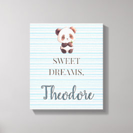 Personalized Cute Panda Sweet Dreams Canvastryck