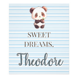 Personalized Cute Panda Sweet Dreams Fototryck