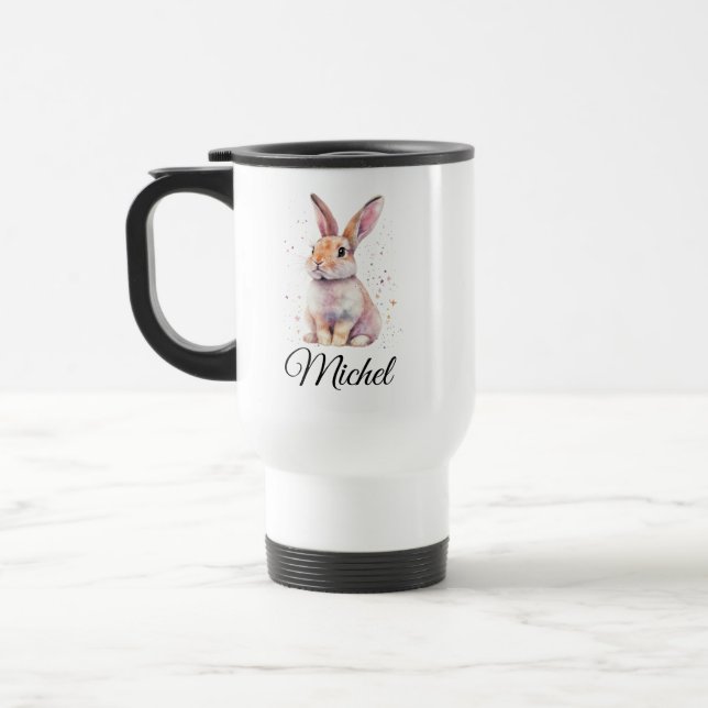 Personalized Cute Rabbit Bunny Coffee Mug Resemugg (Vänster)