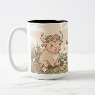 Personalized Cute Taurus Zodiac Mug Två-Tonad Mugg