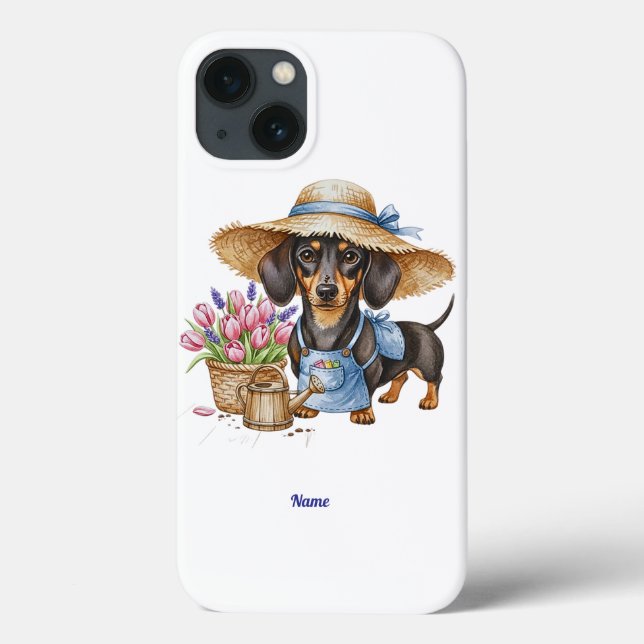 Personalized Dachshund Garden Phone & Tablet Case  (Baksida)