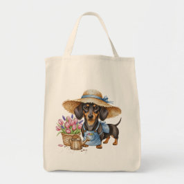 Personalized Dachshund Gardening Tote Bag  Tygkasse