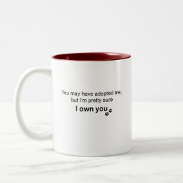 Personalized Dachshund “I Own You” Två-Tonad Mugg