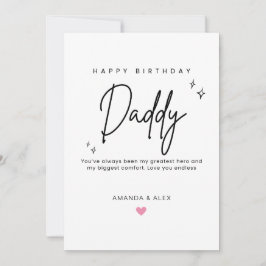 Personalized Dad Birthday Card Simple Minimalist Kort