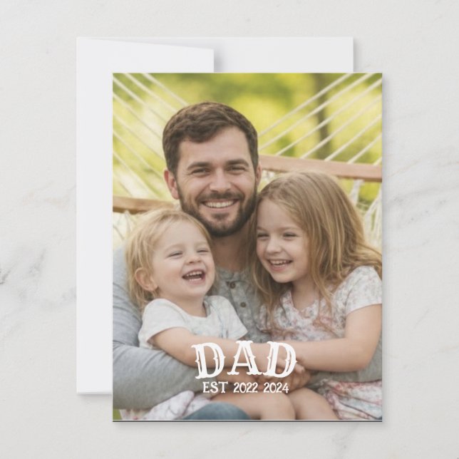 Personalized Dad EST Photo Card (Framsida)