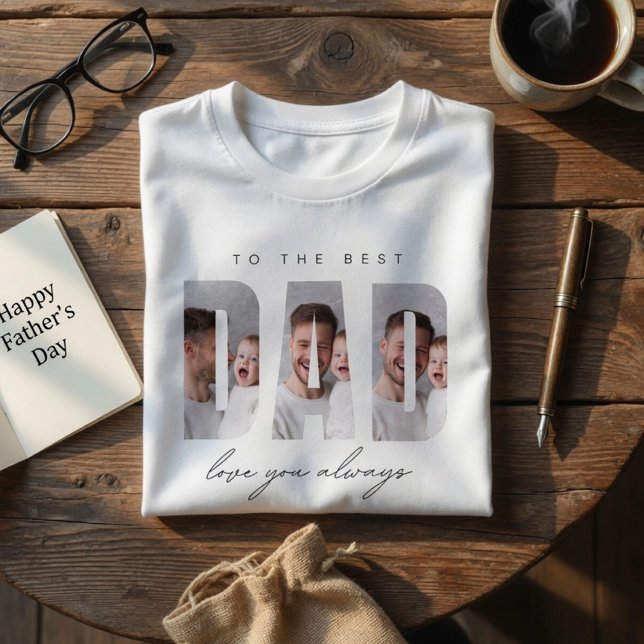 Personalized Dad Photo| Best Dad Ever Custom T Shirt (Skapare uppladdad)
