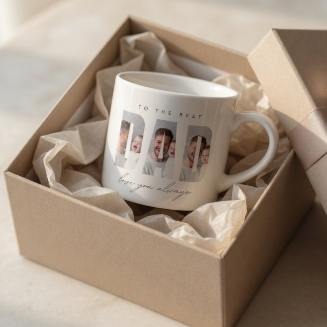 Personalized Dad Photo | Best Dad Ever Espressomugg (Skapare uppladdad)