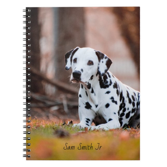 Personalized//Dalmatian hund Anteckningsbok (Framsidan)