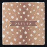 Personalized Deer Print Neutral Aesthetic Gifts Stenunderlägg<br><div class="desc">With this adorable personalized deer print collection, you can incorporate a little bit of the wild into your daily life. These designs are ideal for anyone who like nature, woodland themes, or distinctive, personalized presents. They are inspired by the graceful beauty of deer and their recognizable spotted coats. You may...</div>