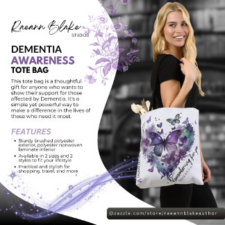 Personalized Dementia Awareness Tote Bag Tygkasse