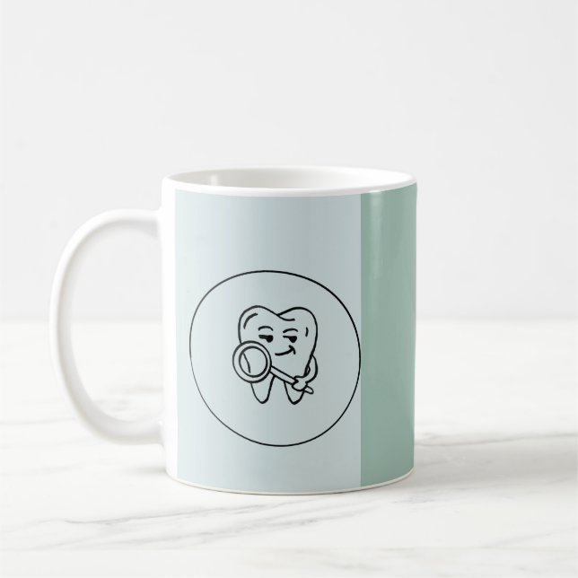Personalized Dentist Name, Title & Clinic Logo Mug Kaffemugg (Vänster)