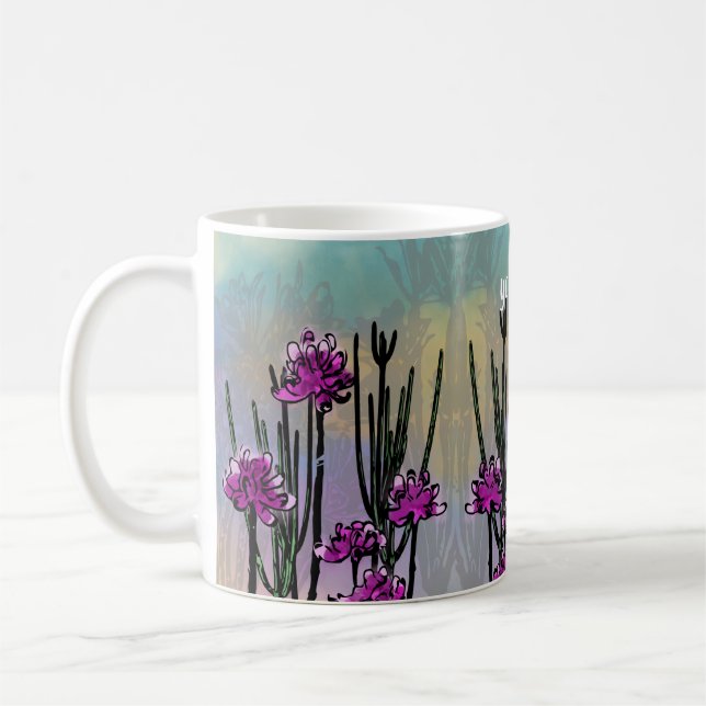 Personalized Desert Blooms - Artistic Coffee Mug Kaffemugg (Vänster)