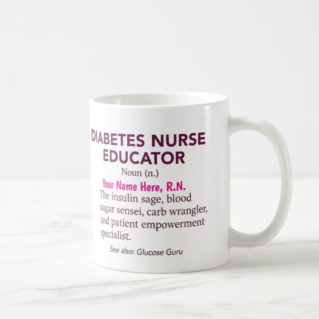 Personalized Diabetes Nurse Educator Gift Kaffemugg (Höger)