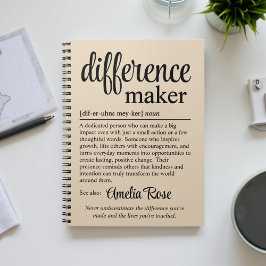 Personalized Difference Maker Definition Anteckningsbok