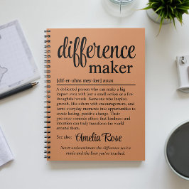 Personalized Difference Maker Definition Gift Anteckningsbok