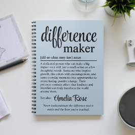 Personalized Difference Maker Definition Thank You Anteckningsbok