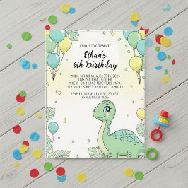 Personalized Dinosaur Birthday Invitation Inbjudningar