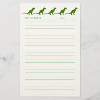 Personalized Dinosaur Lined Stationery for Kids Brevpapper