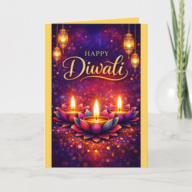 Personalized Diwali Celebration Festival Card Kort (Framsida)