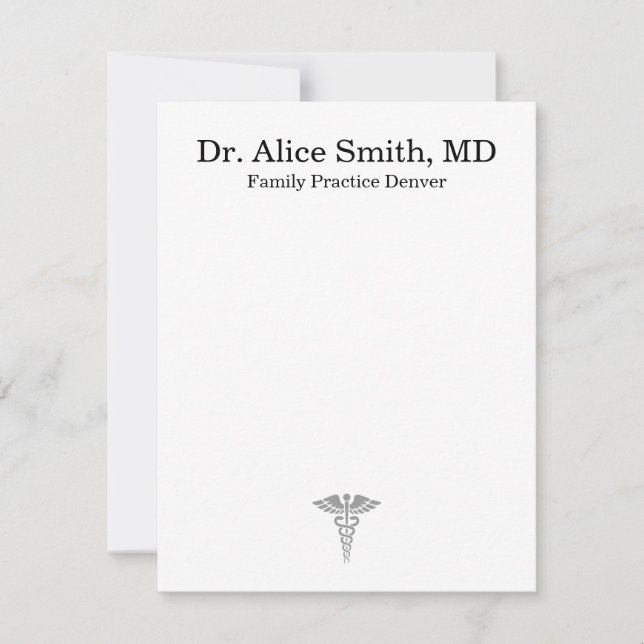 Personalized Doctor Note Cards Anteckningskort (Framsida)