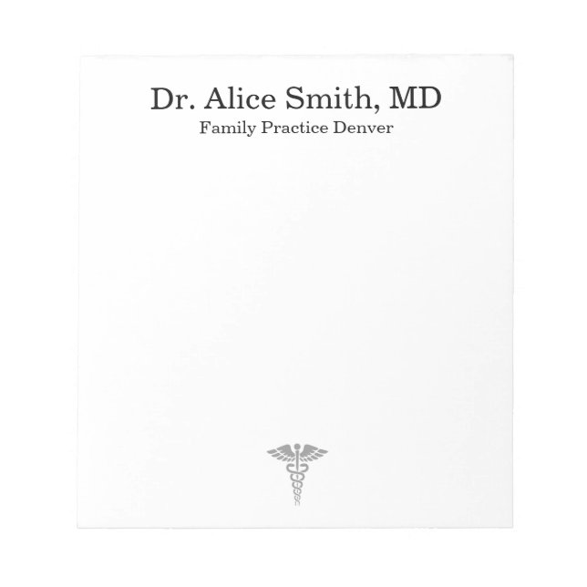 Personalized Doctor Notepad Anteckningsblock (Framsida)