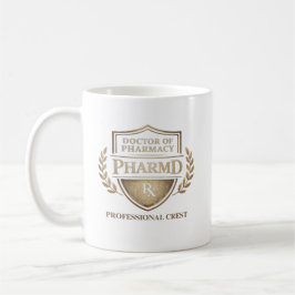 Personalized Doctor of Pharmacy Professional Crest Kaffemugg