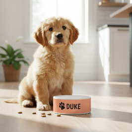 Personalized dog bowl with pet's name