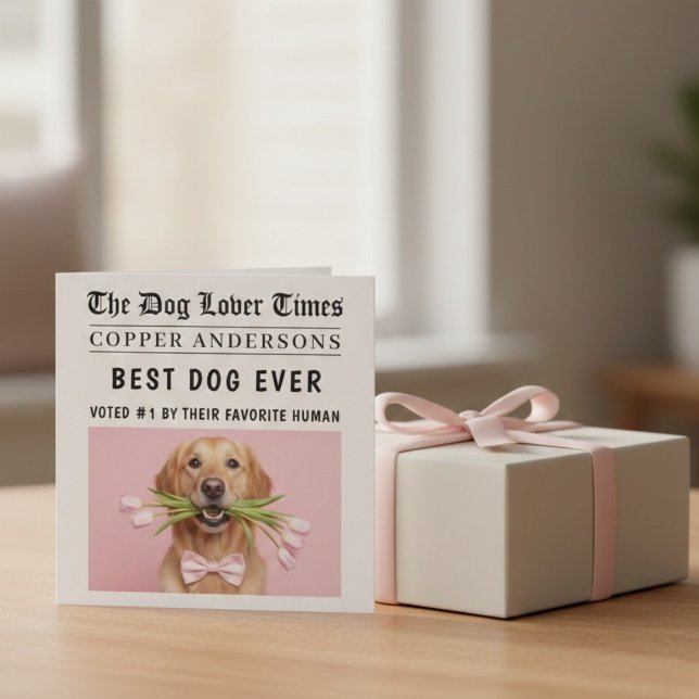 Personalized Dog Card | Best Dog Ever Newspaper  (Skapare uppladdad)