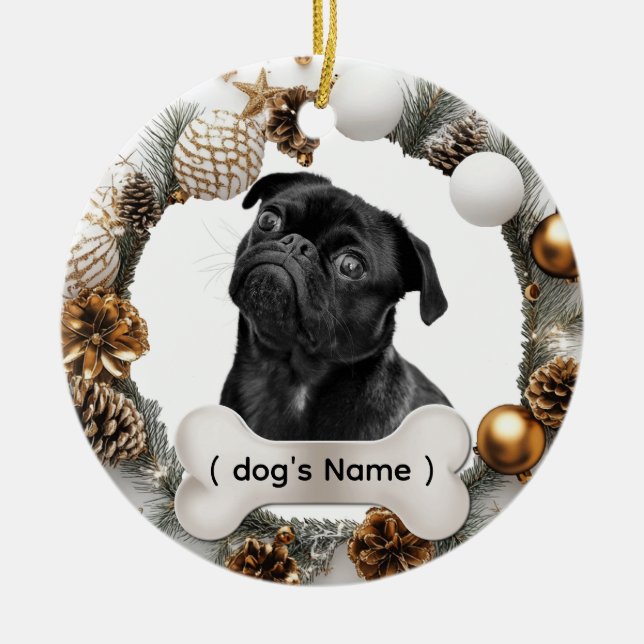Personalized Dog Christmas Ornament  (Framsidan)