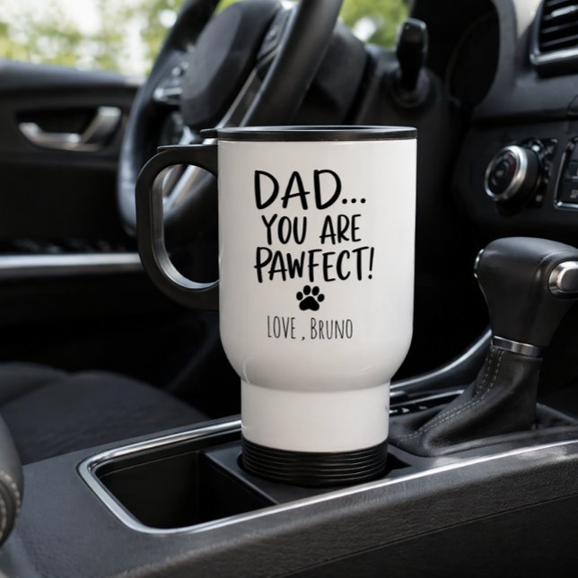 Personalized Dog Dad Travel Mug | Modern Cool Gift Resemugg (Skapare uppladdad)
