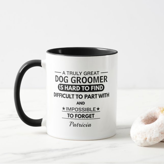 Personalized Dog Groomer Appreciation Mugg (Med munk)