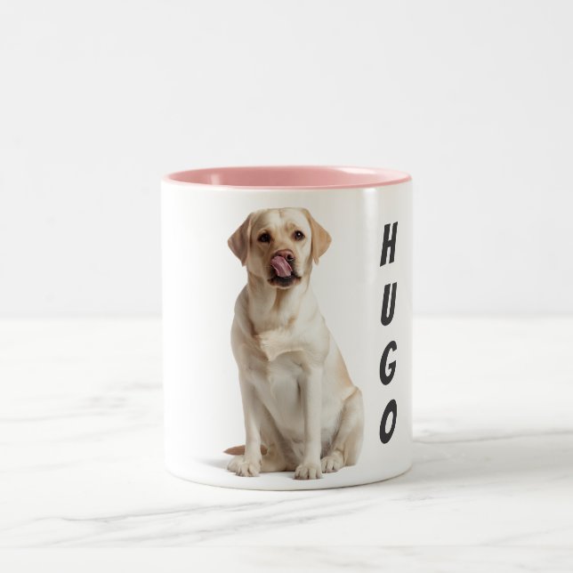 Personalized Dog Lover Mug – Custom Pet Name Två-Tonad Mugg (Center)