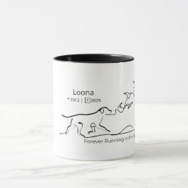 Personalized Dog Memorial Sympathy Line Art Mugg