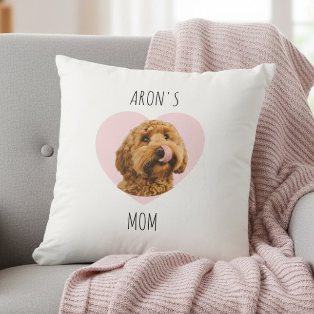 Personalized Dog Mom | Custom Pet Photo  Kudde (Skapare uppladdad)