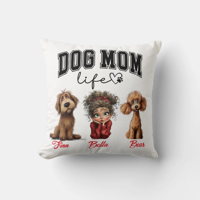 Personalized Dog Mom – Happy Mother’s Day Kudde (Framsida)