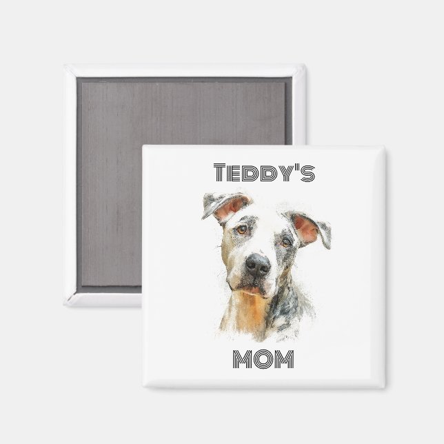 Personalized Dog Mom Magnet | Custom Gift (Front/Back)