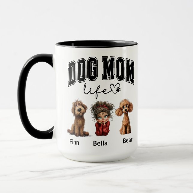 Personalized Dog Mom photo – Happy Mother’s Day Mugg (Vänster)
