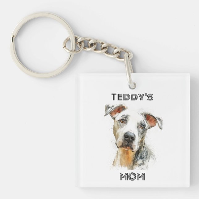 Personalized Dog Mom Photo Keychain | Custom Gift (Framsidan)