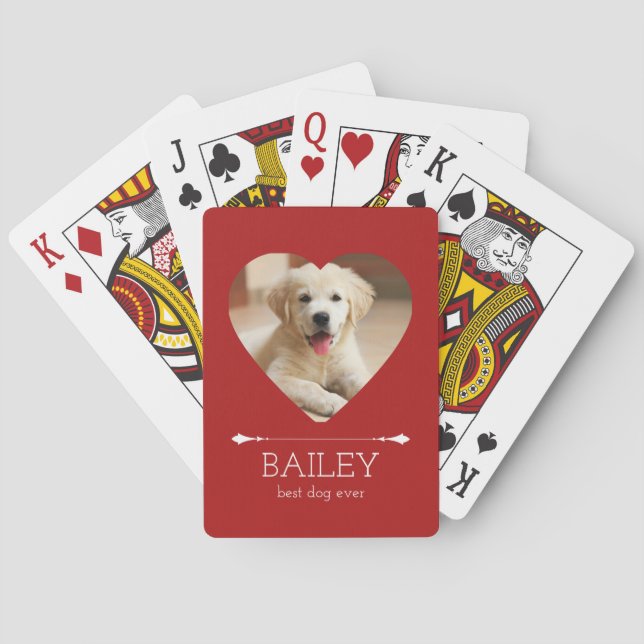 Personalized Dog Photo Casinokort (Baksidan)