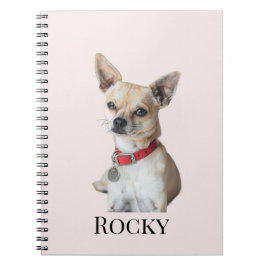 Personalized Dog Photo | Custom Pet Name  Anteckningsbok