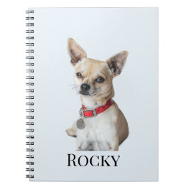 Personalized Dog Photo | Custom Pet Name  Anteckningsbok