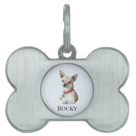 Personalized Dog Photo | Custom Pet Name  ID-bricka Husdjur