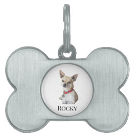 Personalized Dog Photo | Custom Pet Name  ID-bricka Husdjur