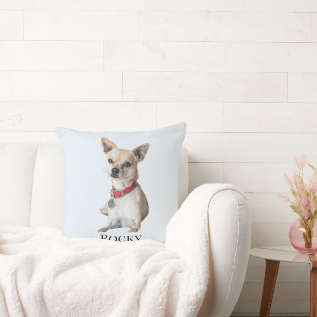 Personalized Dog Photo | Custom Pet Name  Kudde (Soffa)