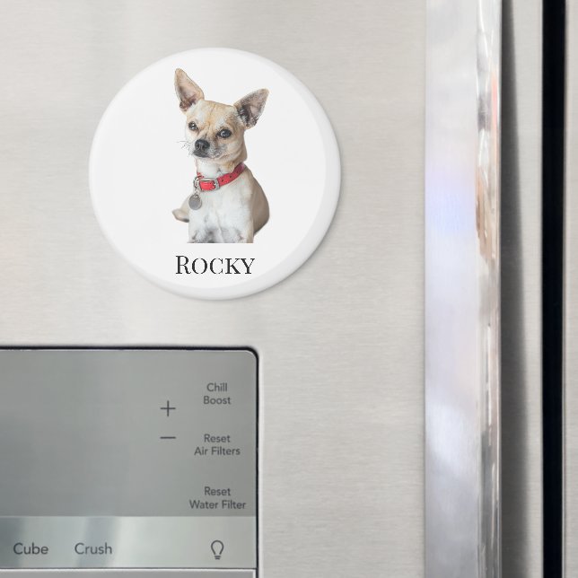 Personalized Dog Photo | Custom Pet Name  Magnet (In Situ (Fridge))