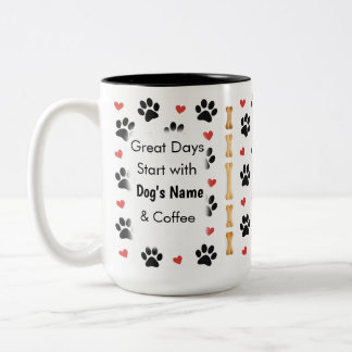 Personalized Dog Photo Mug – Custom Pet Picture &  Två-Tonad Mugg